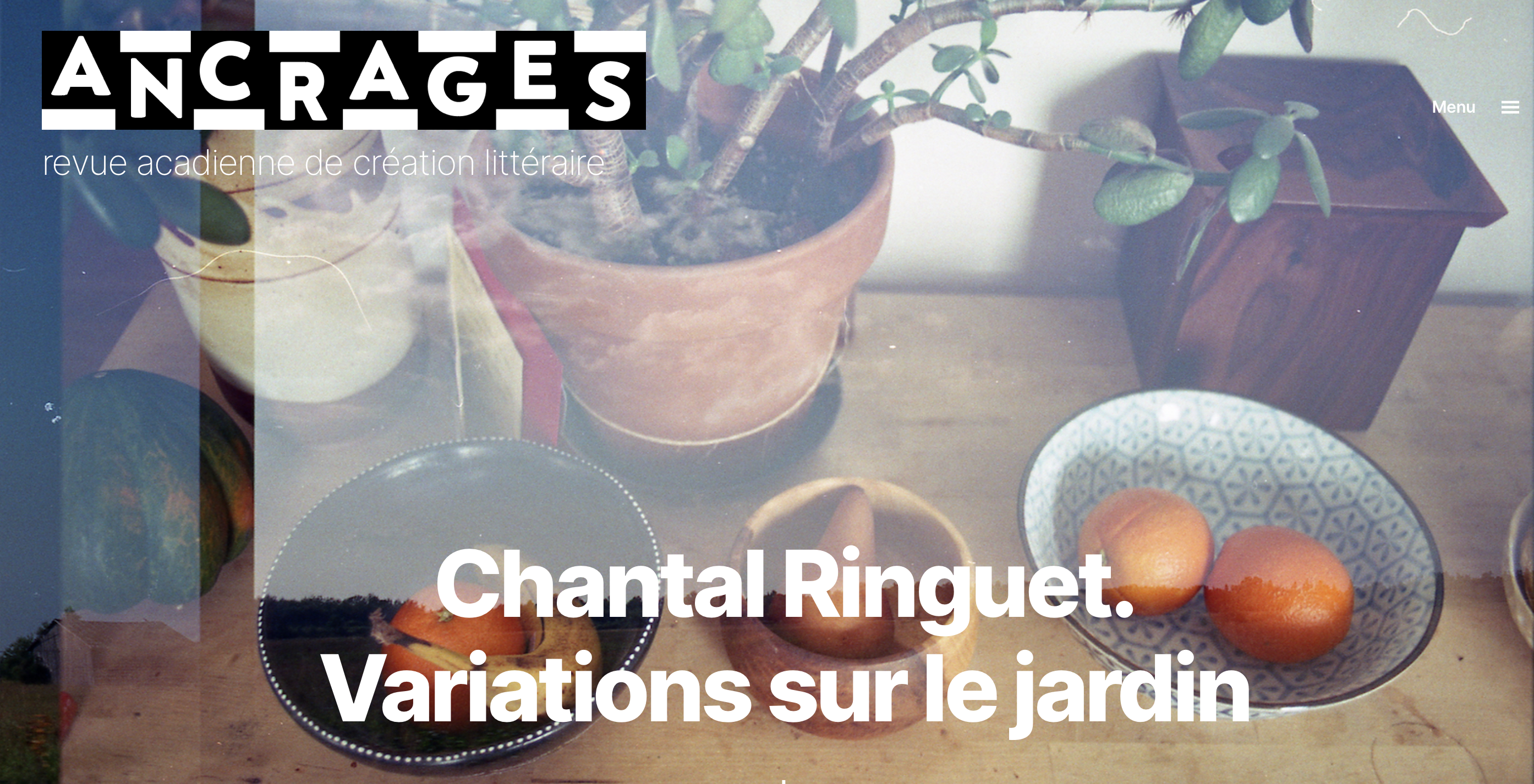 Lancement de la revue Ancrages no 34, Jardins divers