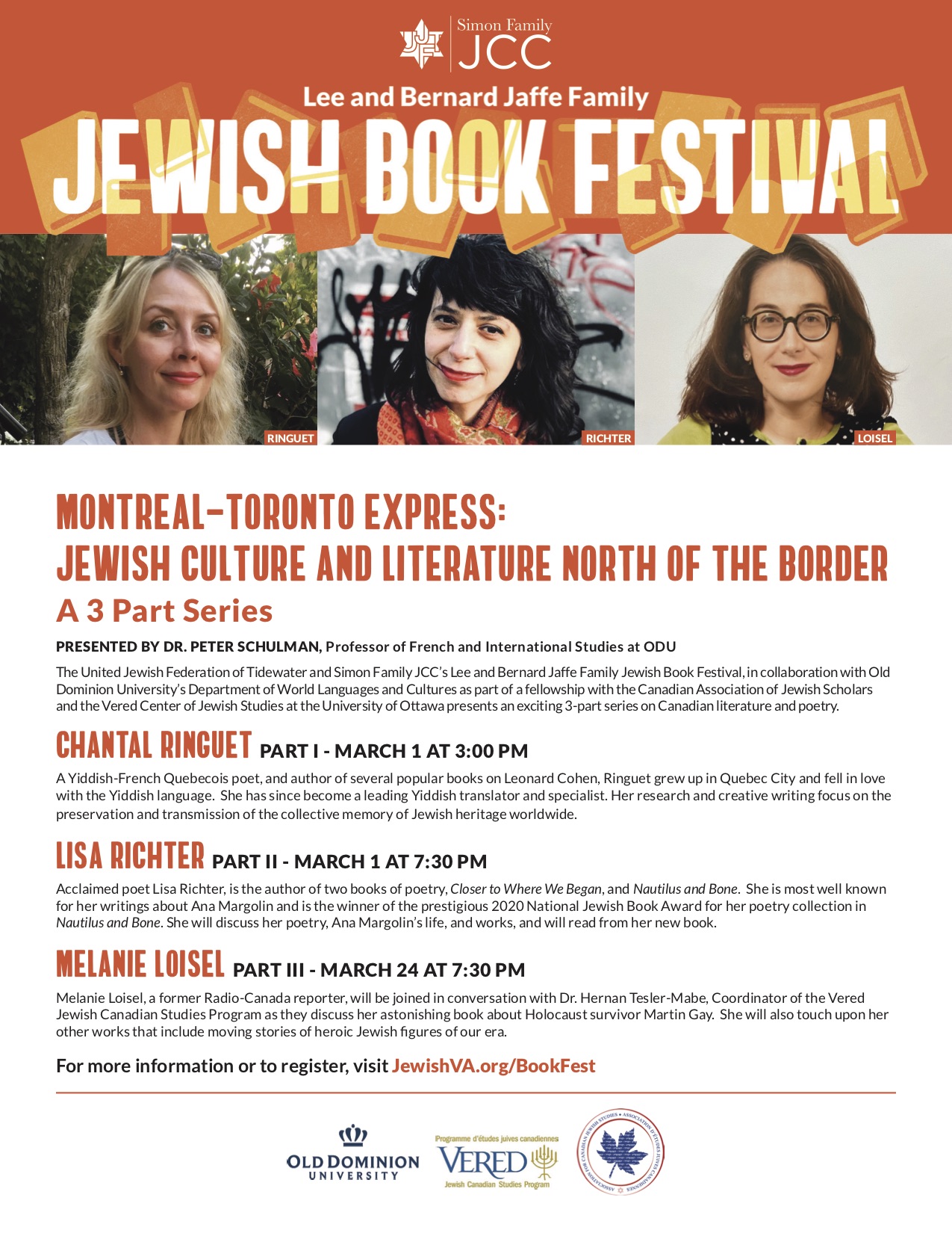 Montreal Toronto Express: Jewish Culture and Literature North of the Border with Chantal Ringuet